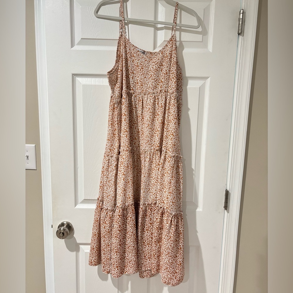 Floral Tiered Spaghetti Strap Maxi Dress